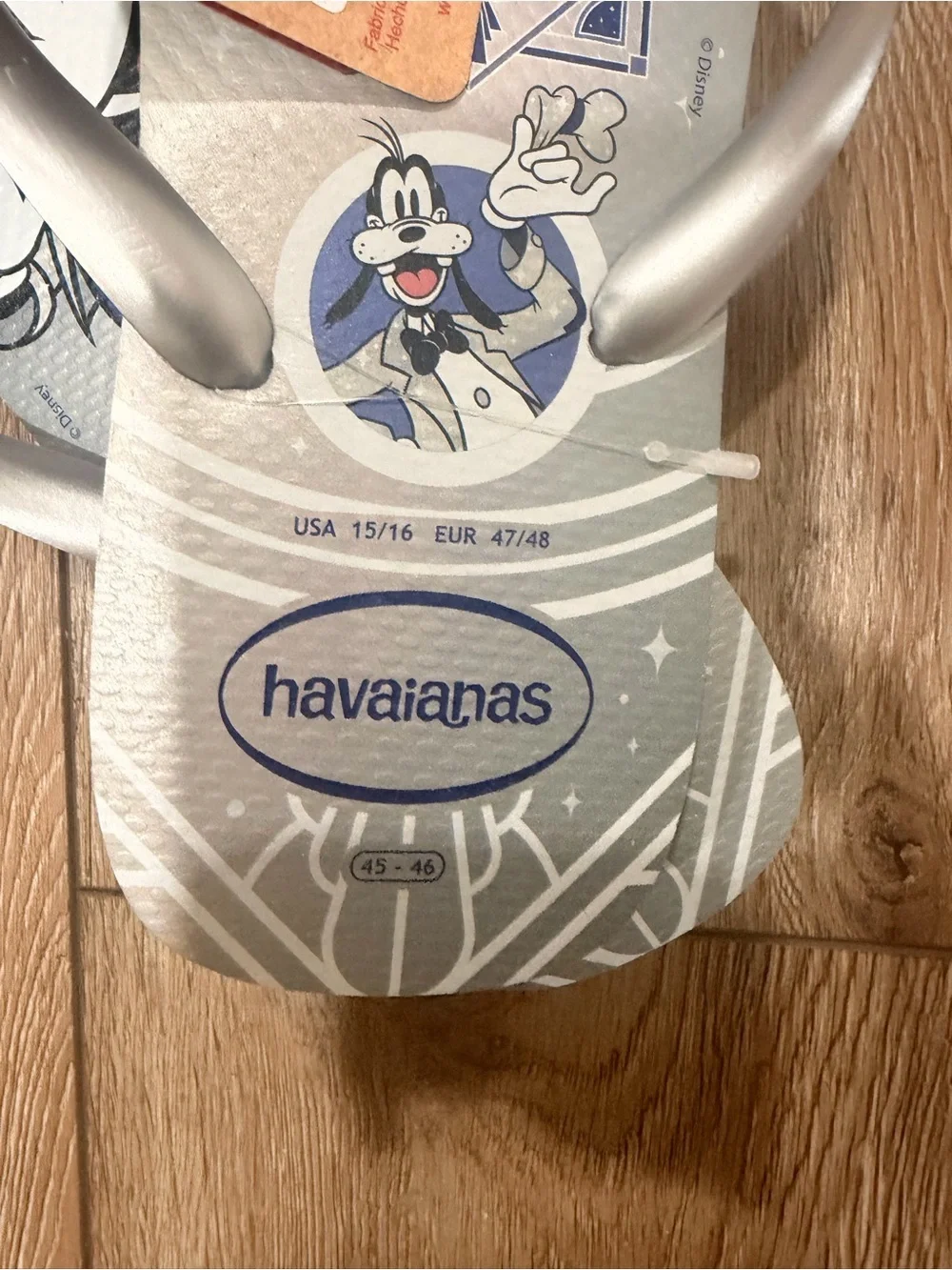 Havaianas Kids Silver & Blue Mickey Mouse 100th Anniversary Flip Flops